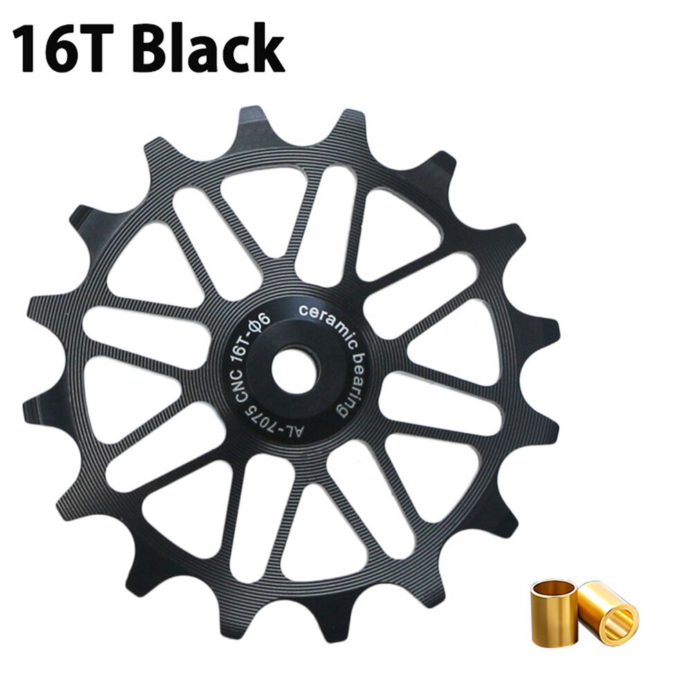 12T 14T 16T 18T MTB Fahrrad Keramik Lagerbier Jockey Rad Engen Breite Zähne Fahrrad Schaltwerk Rolle Rolle Für Shimano Sram: 16T Schwarz