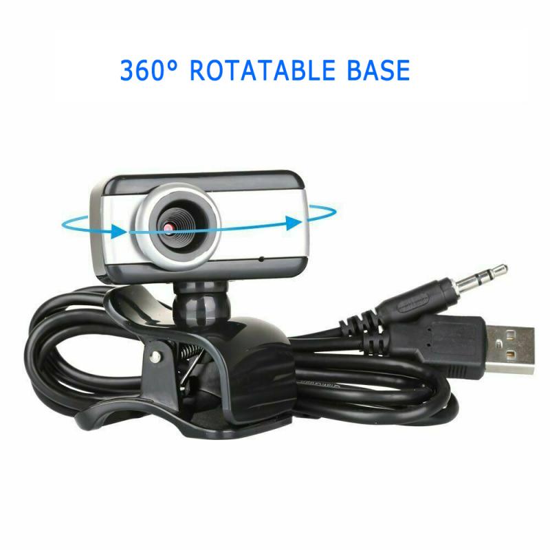 USB Web Camera 360 Degree USB HD Webcam Web Cam Clip-on Digital Camcorder With Microphone For Laptop PC Computer