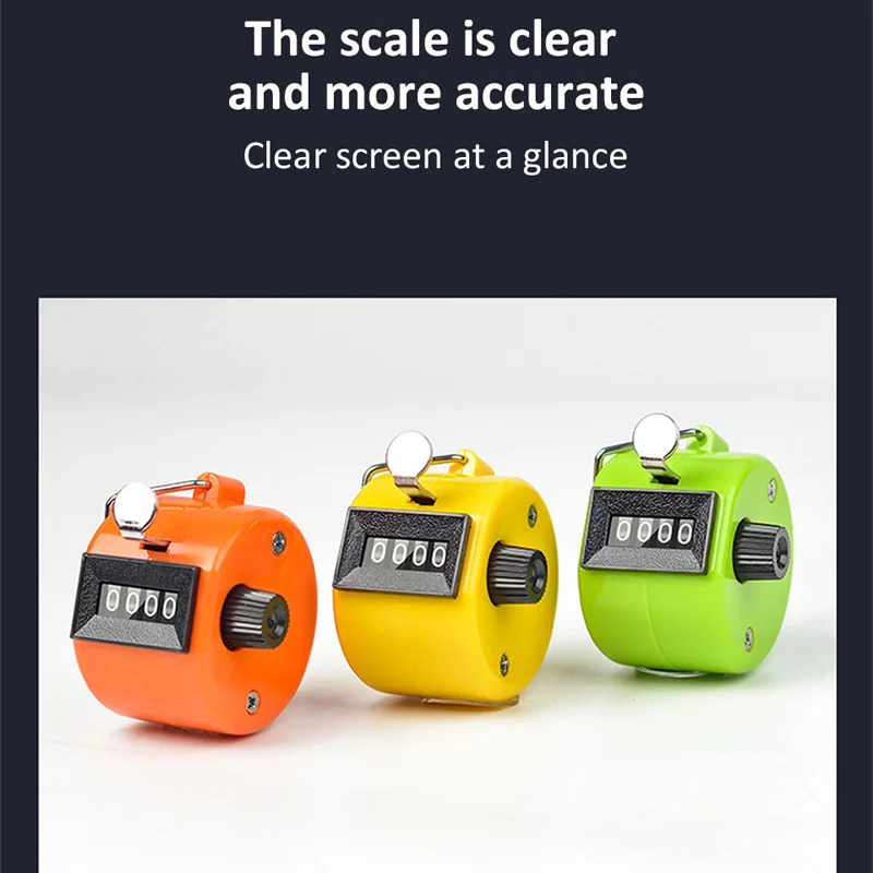 Manual Tally Counter Digital Metal Counting Counter 4 Digit Palm Number Clicker for Number Count Assorted Coaching Fishing Golf