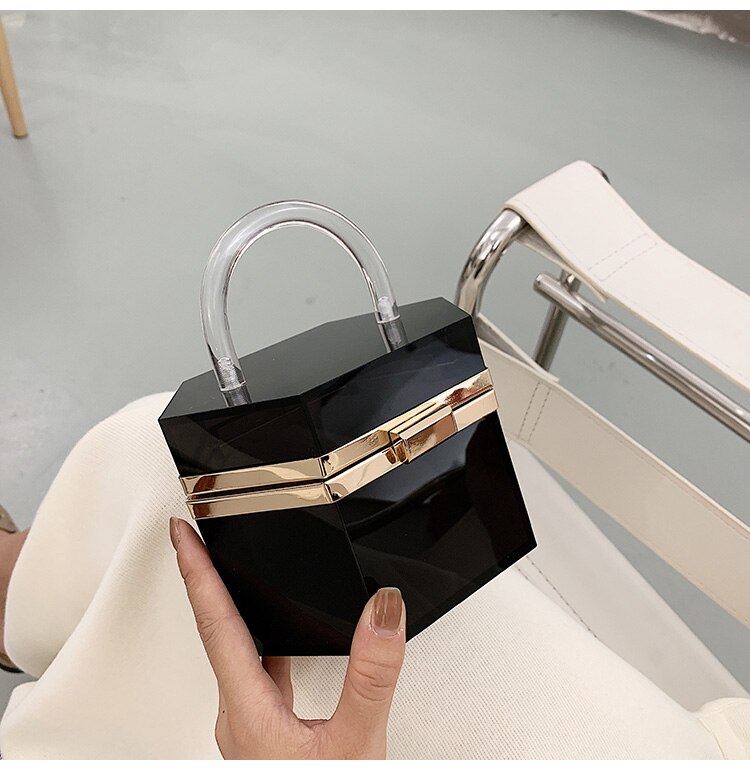 Herbst Und Winter Neue Transparente Handtasche Neue Handtasche Kupplung Partei Abendessen Tasche