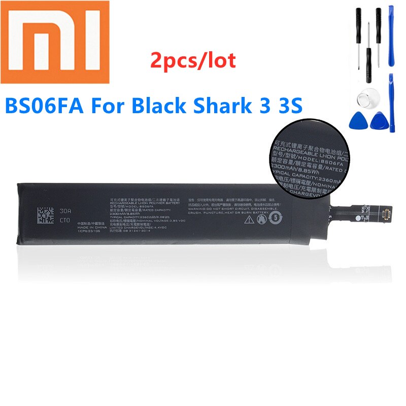2 Stks/partij Xiao Mi BS06FA Originele Batterij Voor Xiaomi Black Shark 3 3S BSO6FA Hoge Capaciteit Echt Batterij + gratis Tools