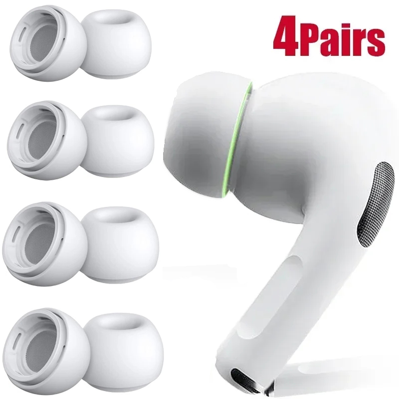 4-1 pares de almohadillas de repuesto para AirPods Pro 1st 2nd, almohadillas de goma de silicona, tapa de auriculares, accesorios de Gel XS/S/M/L