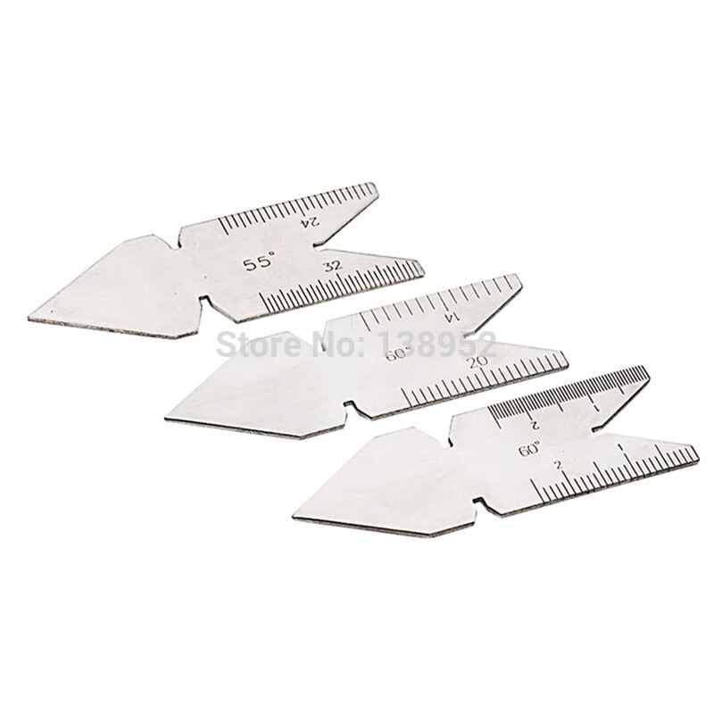 55 degree 60 degree Inch Metric Screw Thread Pitch Gauge Center GaugeThree specifications 3pcs/lot