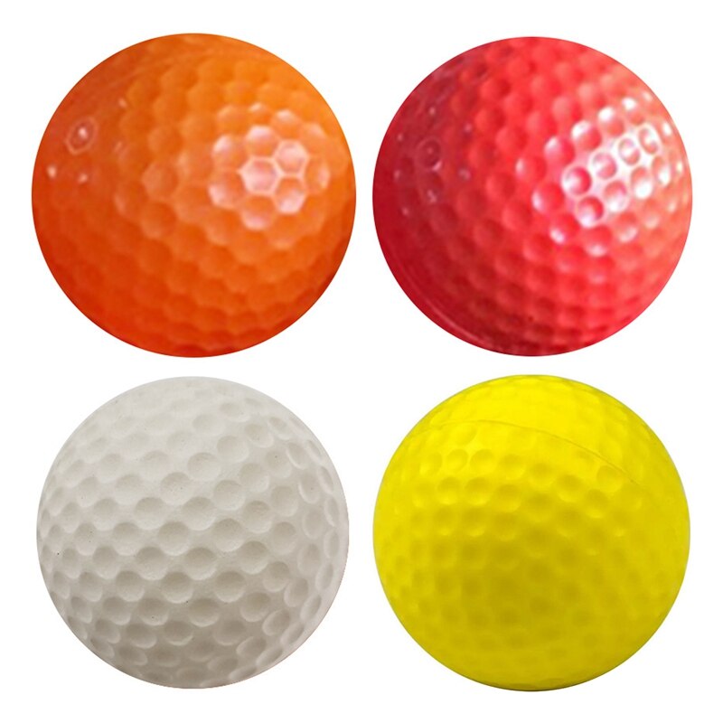 20Pcs Golfbal Spons Bal Pu Schuim Bal Indoor Oefening Pu Speelgoed Bal Golfbal Soft Indoor Practice Veiligheid elastische Bal 4 Kleur