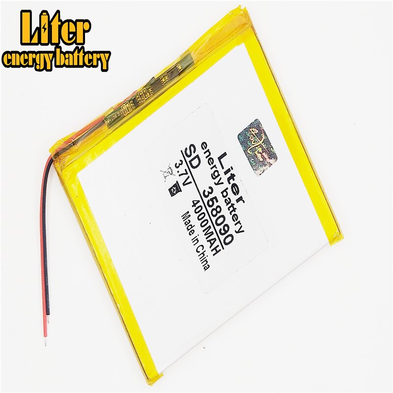 358090 3.7V 4000mAh Rechargeable li Polymer Battery For 3.7V 4000MAH 358090 PLUG Lithium polymer battery