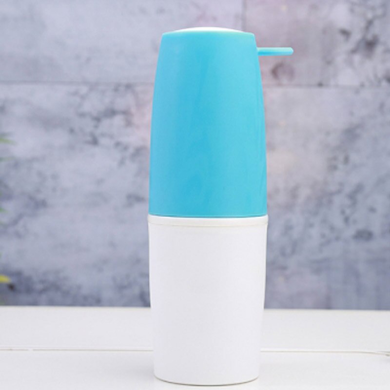 Drinkware shaker flaske slik farve ryste kop rustfrit stål vand sundhed vintersport cykling botellas de agua 300ml: Blå