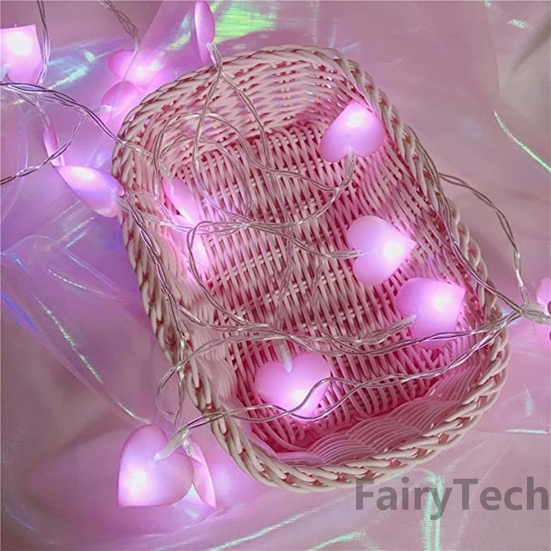 20leds LED amor corazón cadena noche luces de hadas Navidad boda de cumpleaños decoración del hogar guirnalda de cuento de hadas luces lámpara