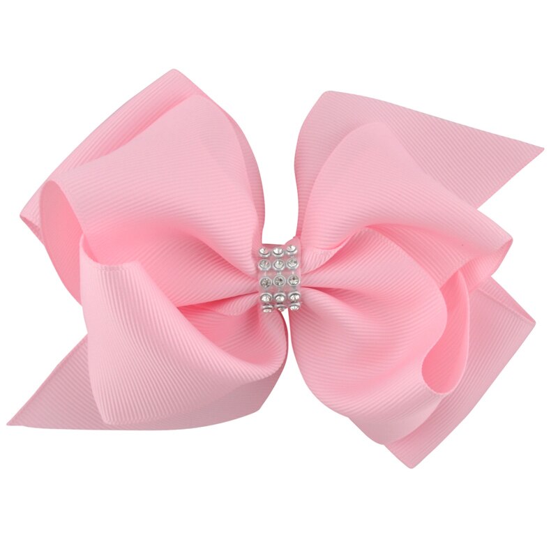 20 kleuren 6 inch meisjes luxe strass strik haarspeldjes kinderen grosgrain lint haarstrik haarspelden hoofddeksels haaraccessoires