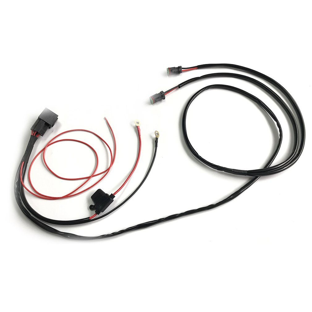 Connecting 2 Car LED Work Light Wiring Harness With DT Connecter Waterproof Universal for Long Strip Light Off-road Spotlights