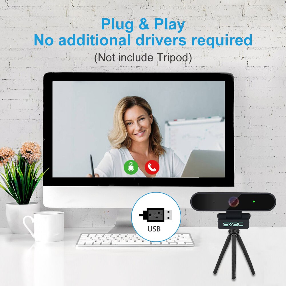 Full HD 1080P Webcam Computer PC Web Camera With Microphone USB Plug Web Cam For Live Broadcast Video Calling Conference Webcam