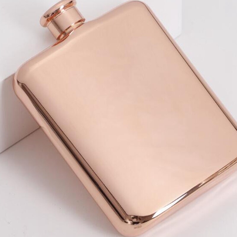 Oro rosa 6 Oz In Acciaio Inox Vodka Hip Boccetta Boccetta di Alcool Bottiglia di Liquore Bottiglia di Whisky Regali Groomsmen con Imbuto