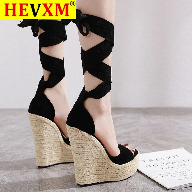Sandalias De cuña para Mujer De 35 a 43, Sandalias De tacón alto estilo bohemio con plataforma para Mujer, Zapatos De Mujer con Puntera abierta a la