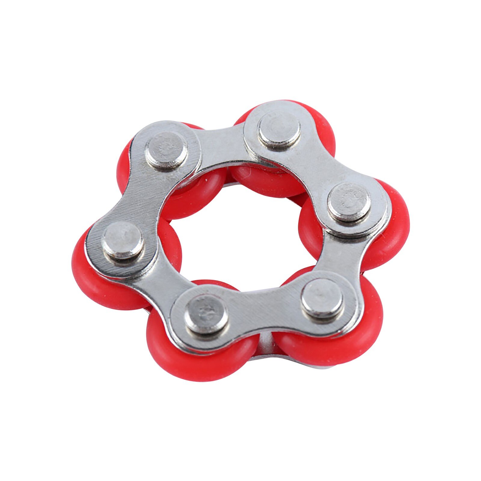 Fietsketting Fidget Speelgoed Volwassen Kinderen Stress Fidget Speelgoed Antistress Angst Relief Volwassenen Speelgoed Juguetes Para Adultos #01: Rood