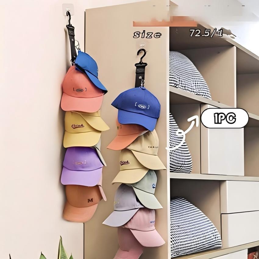 Wieszak ścienny na kapelusze, robić sypialni, na drzwi wejściowe, robić przedpokoju, organizer robić przechowywania w szafie na skarpety, bieliznę, czapki baseballowe - montowany na ścianie: czarny