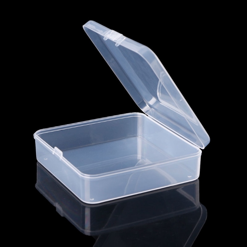 Vierkante Plastic Transparante Opbergdoos Sieraden Kralen Container Vissen Tools Accessoires Doos Kleine Items Diversen Organizer Case