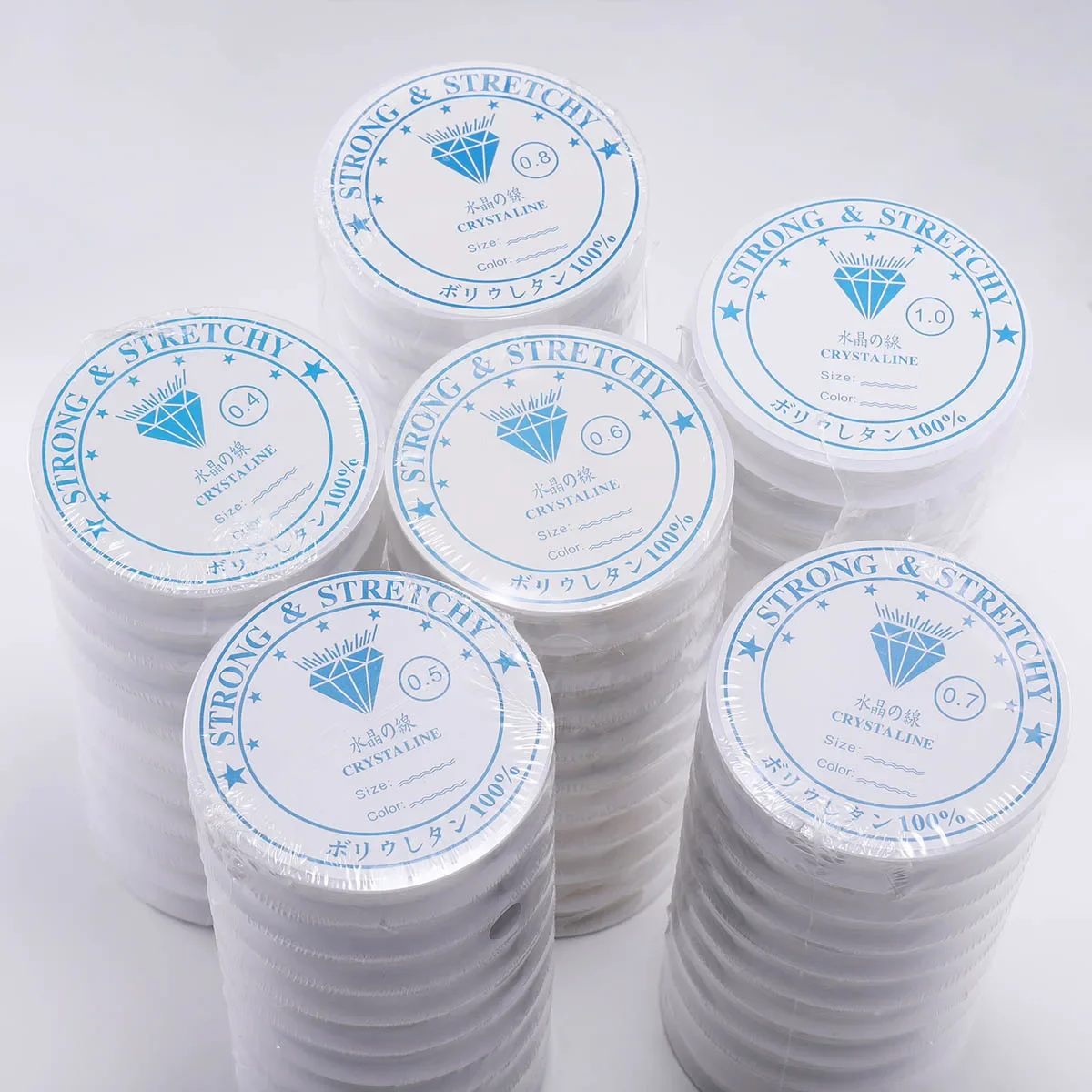 DIY pulsera de cristal transparente cuerda hilo elástico con cuentas usando cuentas pulsera cuerda banda de goma línea de pesca cuerda fabricación de joyas