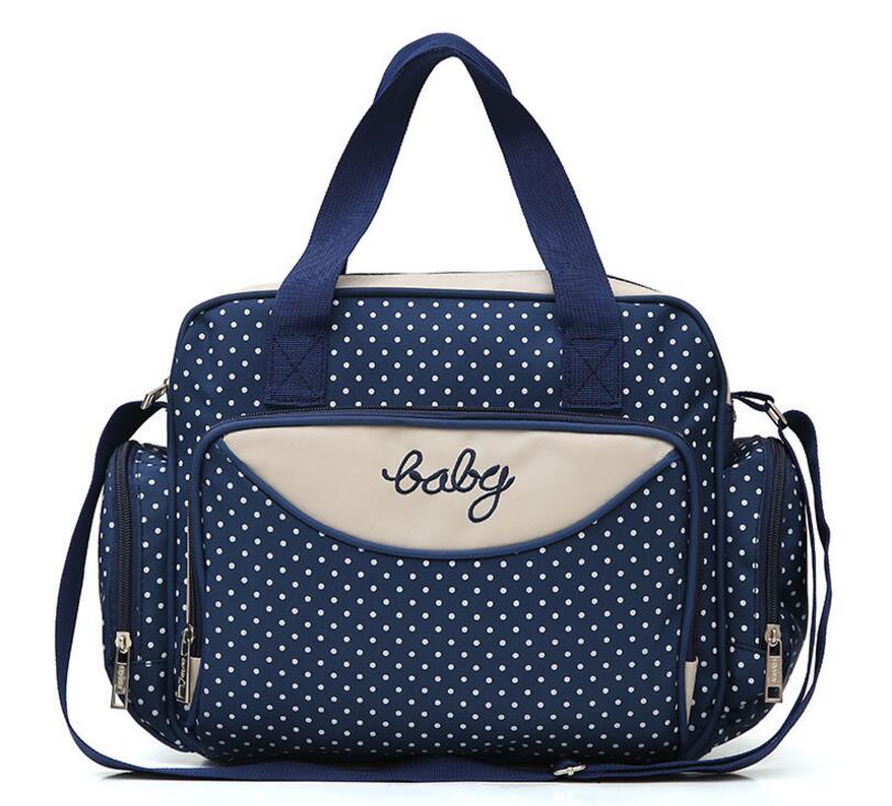 5pcs per set Dots diaper bag, vintage nappy bags for mom