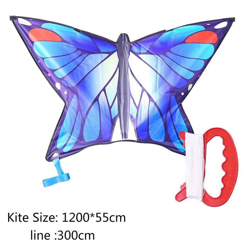 Gradient Blue Butterfly Kite For Kids Children Outdoor Play