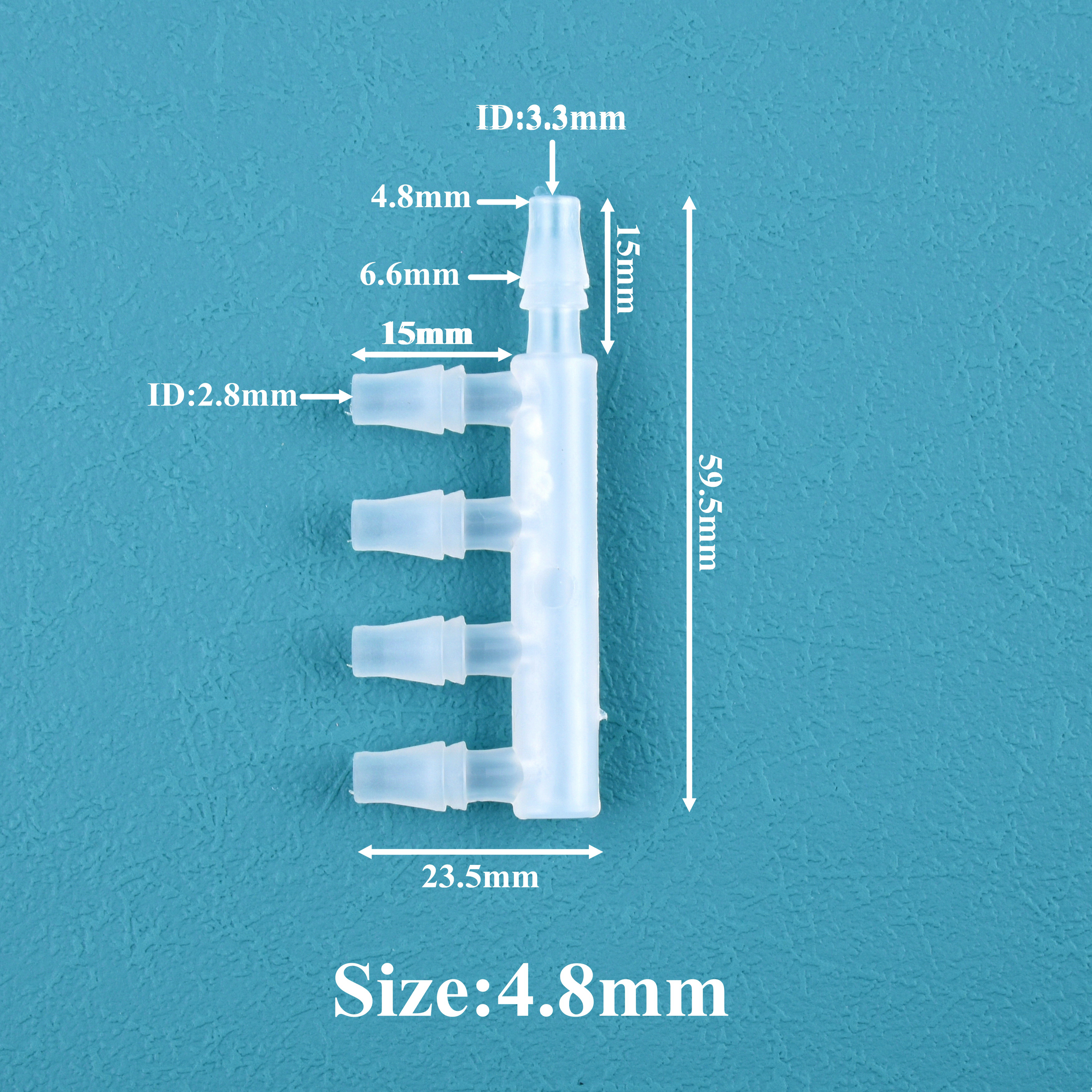 Connettore a 5 gareggiare lato PP 2 ~ 200 pz/lotto 2.4 ~ 9.5mm uguale Dia pagoda tubo automatico per irrigazione giunto per irrigazione da giardino: Rosso / 1/4 ''