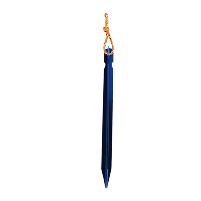 Lichtmetalen Tent Nagel 18Cm Aluminium Driezijdige Grondspijker Buitentent Pin Met Touw: Blauw