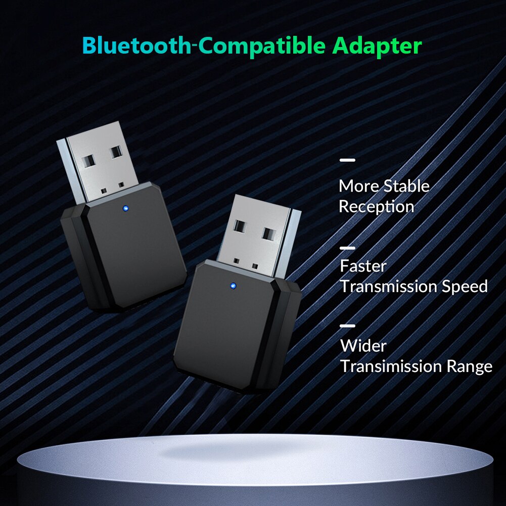 Wireless USB Bluetooth-compatible Adapter 5.1Transmitter Receiver Dongle 3.5mm AUX For PS5 PS4 Laptop Phone for Car Handsfree