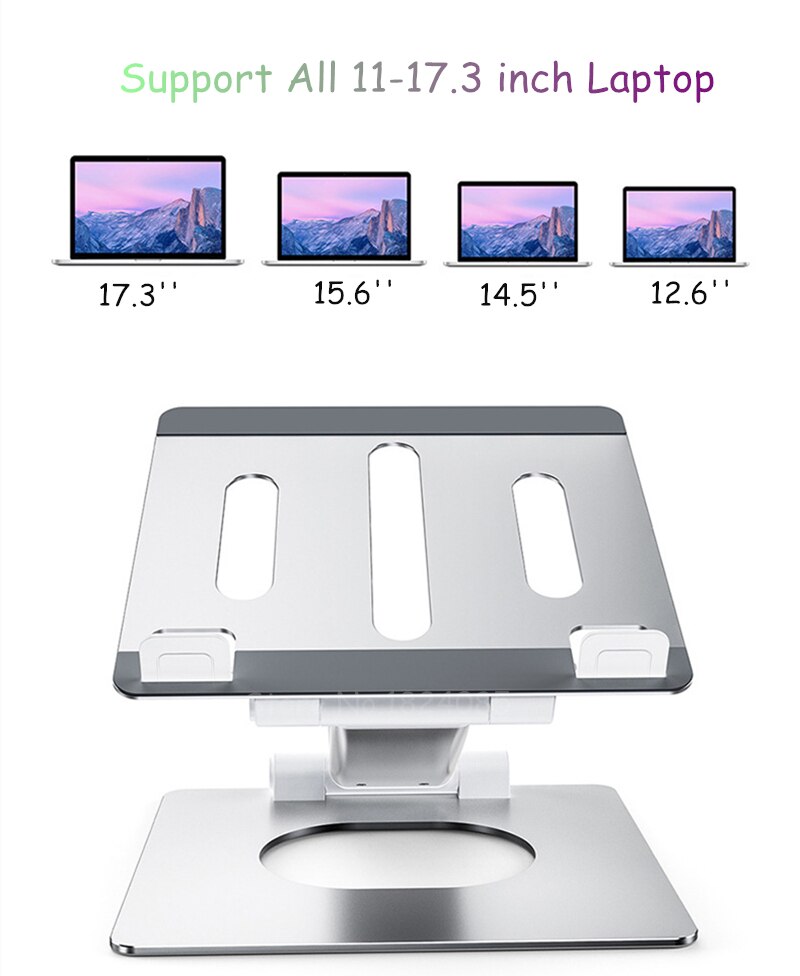 Height Adjsutable Tall Laptop Stand Aluminum Stretchable Heighten Sit/Standing Working Availabe Notebook Standing Holder