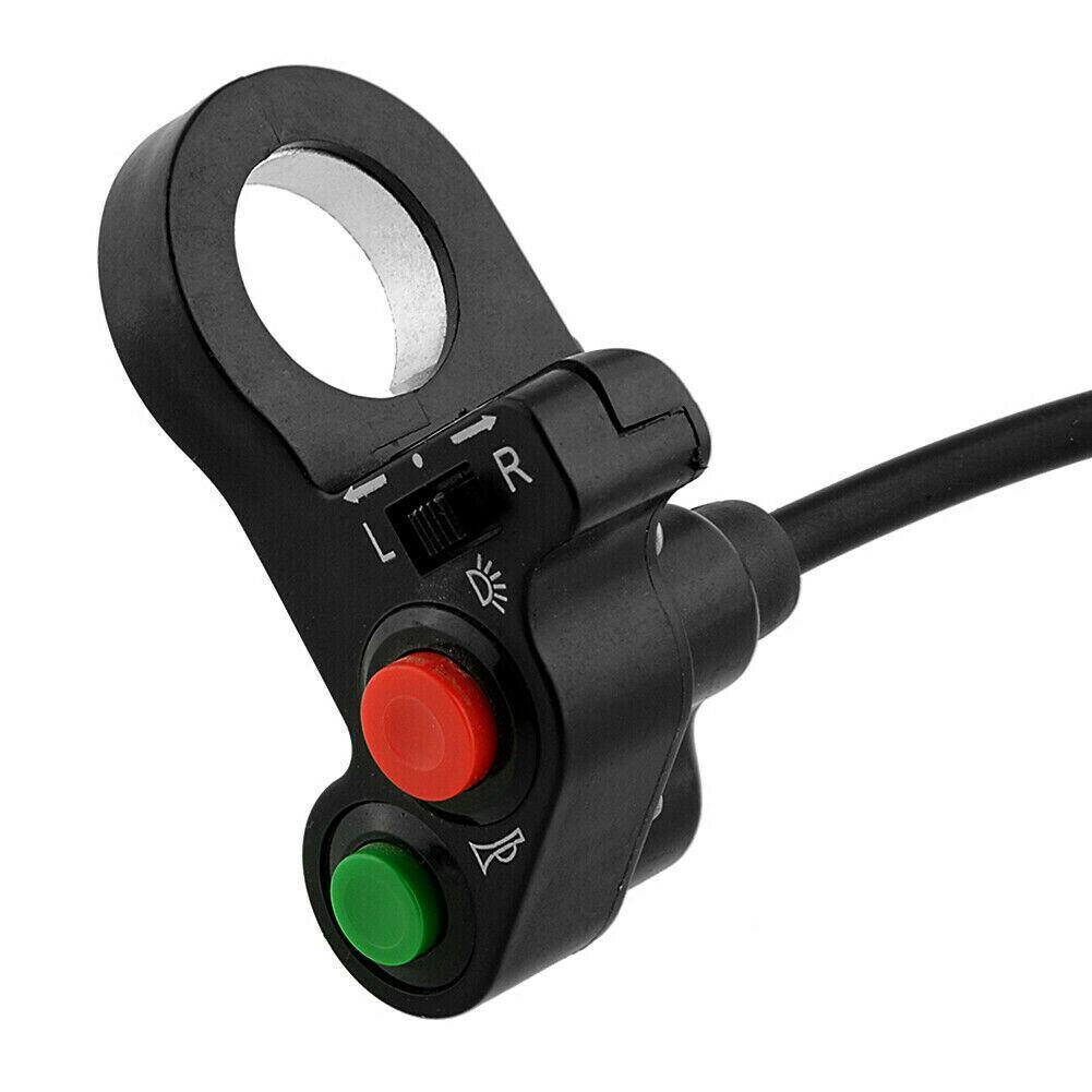 Motorcykel elcykel scooter lys blinklys knapper knap styr tænd/sluk m/rød dia moto ratkontakt