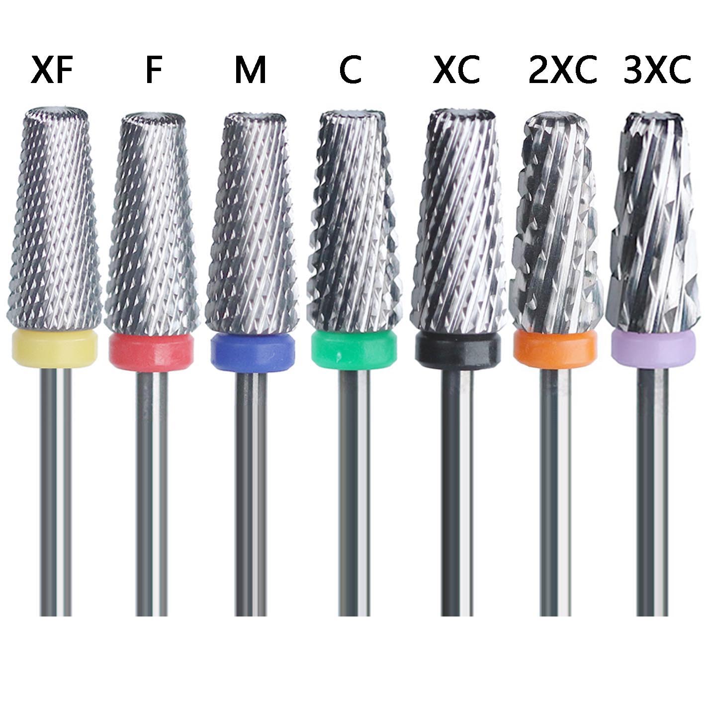 Brocas de acero de tungsteno para pintura de uñas, punta de cono de clavo cinco en uno, cabezal de raspado de aleación de acero de tungsteno, herramienta de máquina de pulido KL2398D