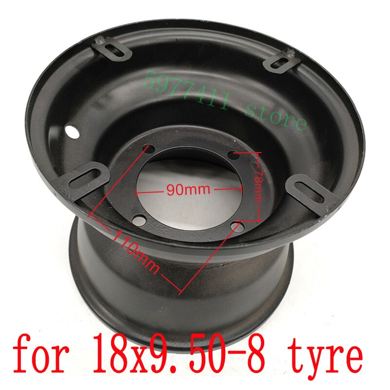 Neumático sin cámara para ATV go kart, rueda de hierro delantera y trasera de 8 pulgadas, 18x9.50-8, 19x7-8