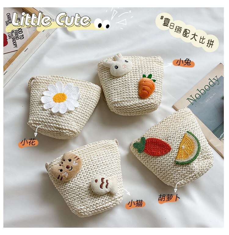 Portemonnees Meisjes Cartoon Mooie Kawaii Mode Alle-Match Mini Sling Zakken Draagbare Zoete Kind Zomer Casual Leuke streetwear: rabbits