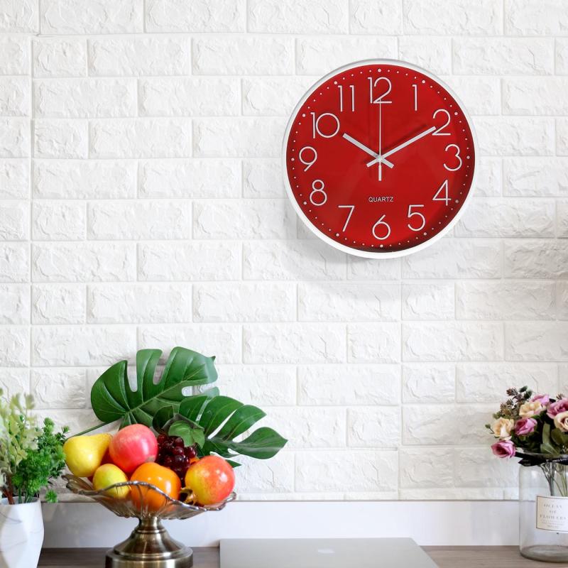 12 inch Wall Clock Modern Digital Living Room Bedroom Office Kitchen Class Room Clock France Style Wall Watch Decor