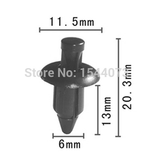 Rivets de fixation en plastique pour Yamaha YZF R1 R6 et GSXR 100, 1300,1000,750,600 pièces, 6mm
