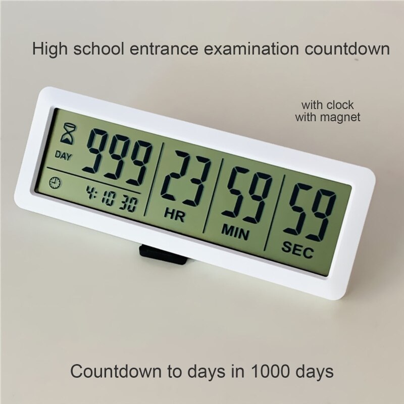 Big Digital Countdown Days Timer Clocks 999 Days Count Down Clock Timer ABS Material 2 Colors for Graduation Lab Kitchen