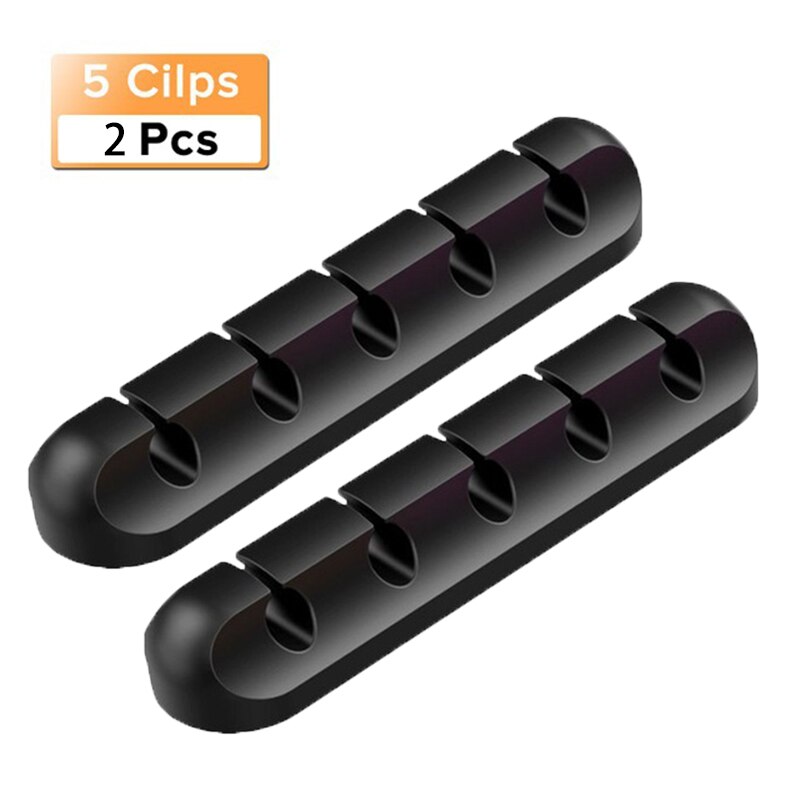 Kabel organizator ładowarka Protector dla iPhone 11 mysz słuchawki uchwyt na kabel klipy na biurko przewód nawijacza przewód USB zarządzanie kablami: 2 pcs 5 clips