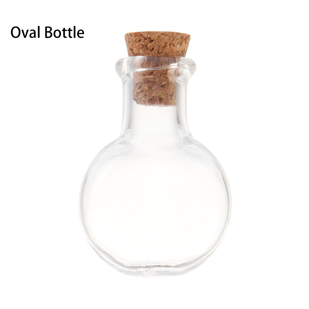 Mini bouteille de souhait en verre avec bouchon en liège, 10 pièces, petites bouteilles de souhait à dérive claires pour fête de mariage, fournitures de décoration de maison: 9HA