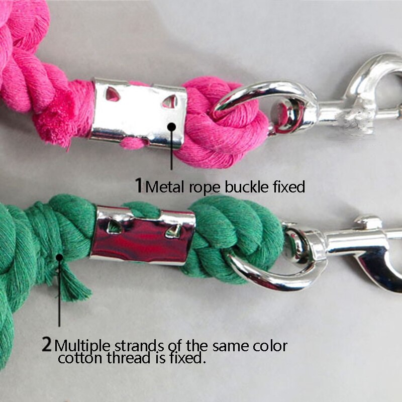 Koń prowadzić liny splot wodza pogrubiony bawełna koń liny kolor trzyczęściowy ściągacz liny konny prezent dla mężczyzn kolor