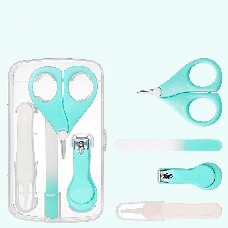 4 Pc Lot Nail Care Baby nagelknipper vier delige set baby veiligheid nagelknipper, schaar, nagelvijl combinatie set Nail Care