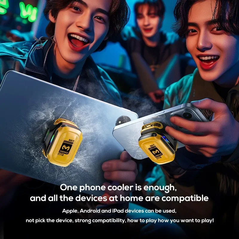 MEMO CX12, Mobile Phone Cooler with External Battery, Magnetic Semiconductor Ice Cooling Fan Radiator with AI