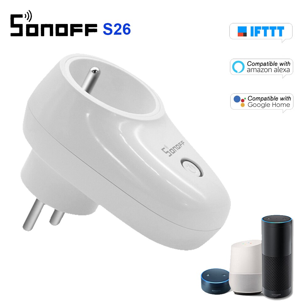 2Pcs/Lot SONOFF Baisc Wifi Smart Socket Switch Wireless Remote Control Power Sockets App Control for Alexa Google Home