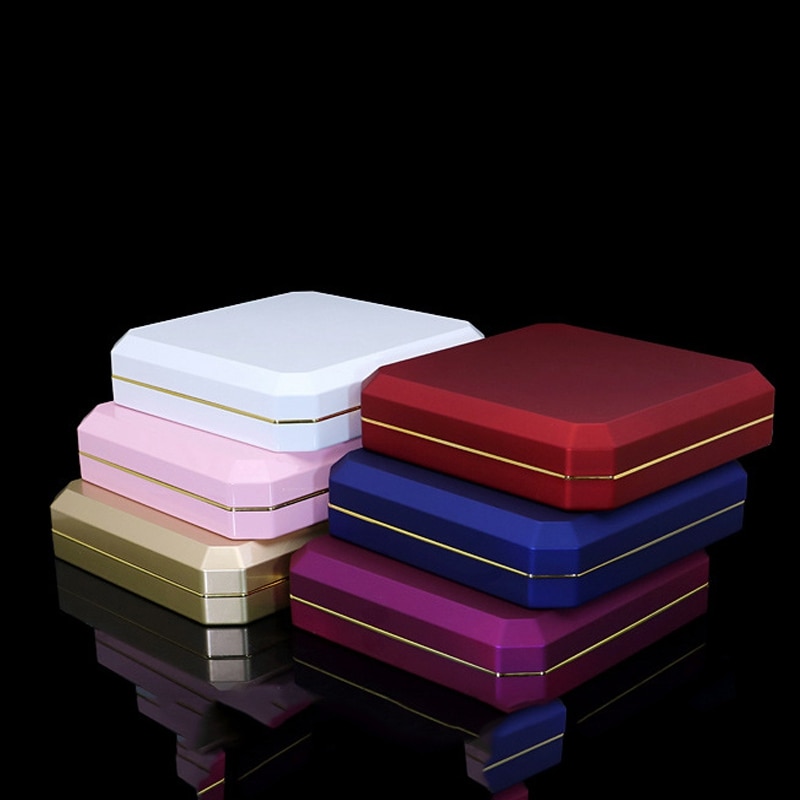 LED bijoux grand ensemble boîte organisateur perle boucle d'oreille collier affichage coffrets pour mariage pliable en plastique bijoux mallette de rangement