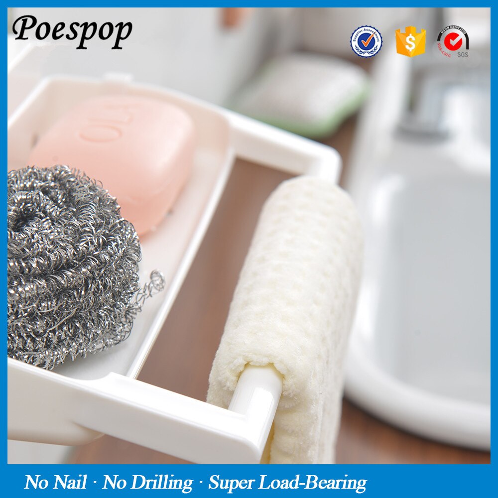 POSEPOP Badezimmer Eckregal Saugnapf Saugnapf Kunststoff Dusche Korb Küchenwand Gestell Dusche Mit Handtuchhalter