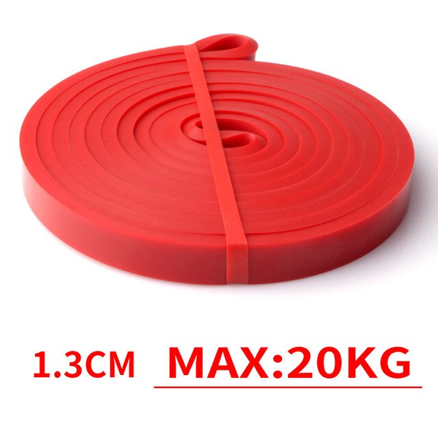 Fitness Pull Up Loop Heavy Duty Resistance Band Set Yoga Workout Strengthing Training Gym Home Elastic Expander Equipment Unisex: Red 1.3cm