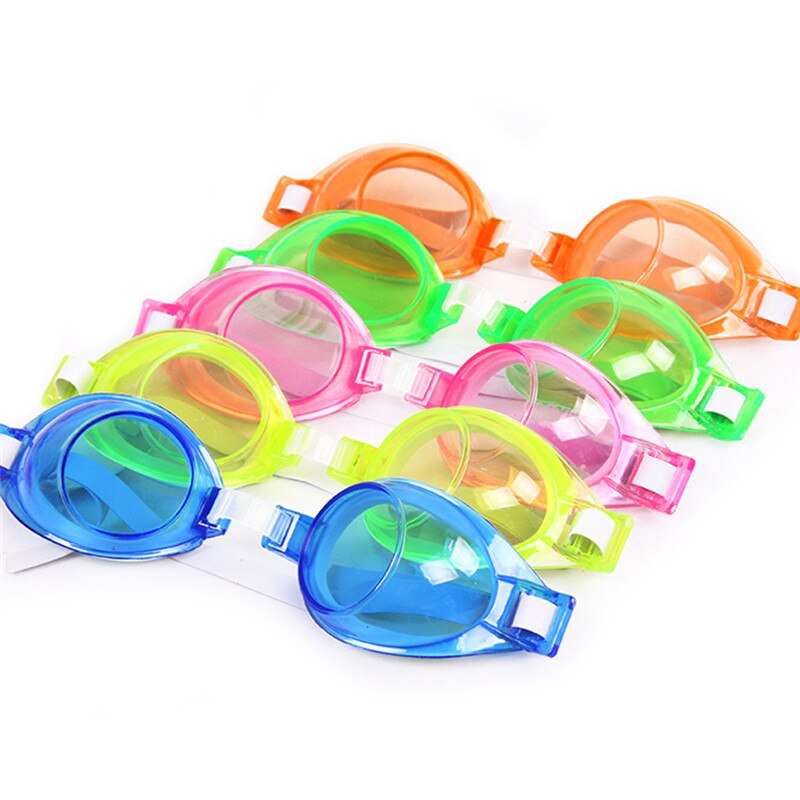 1 stk børn svømmebriller, anti-tåge spejl og anti-allergisk silikone pad børns svømmebriller og børns: Blå