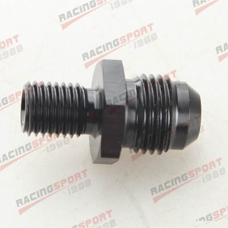 Aluminum Male -6AN 6AN -6AN AN6 Flare To M10x1.5 Metric Straight Fitting Black