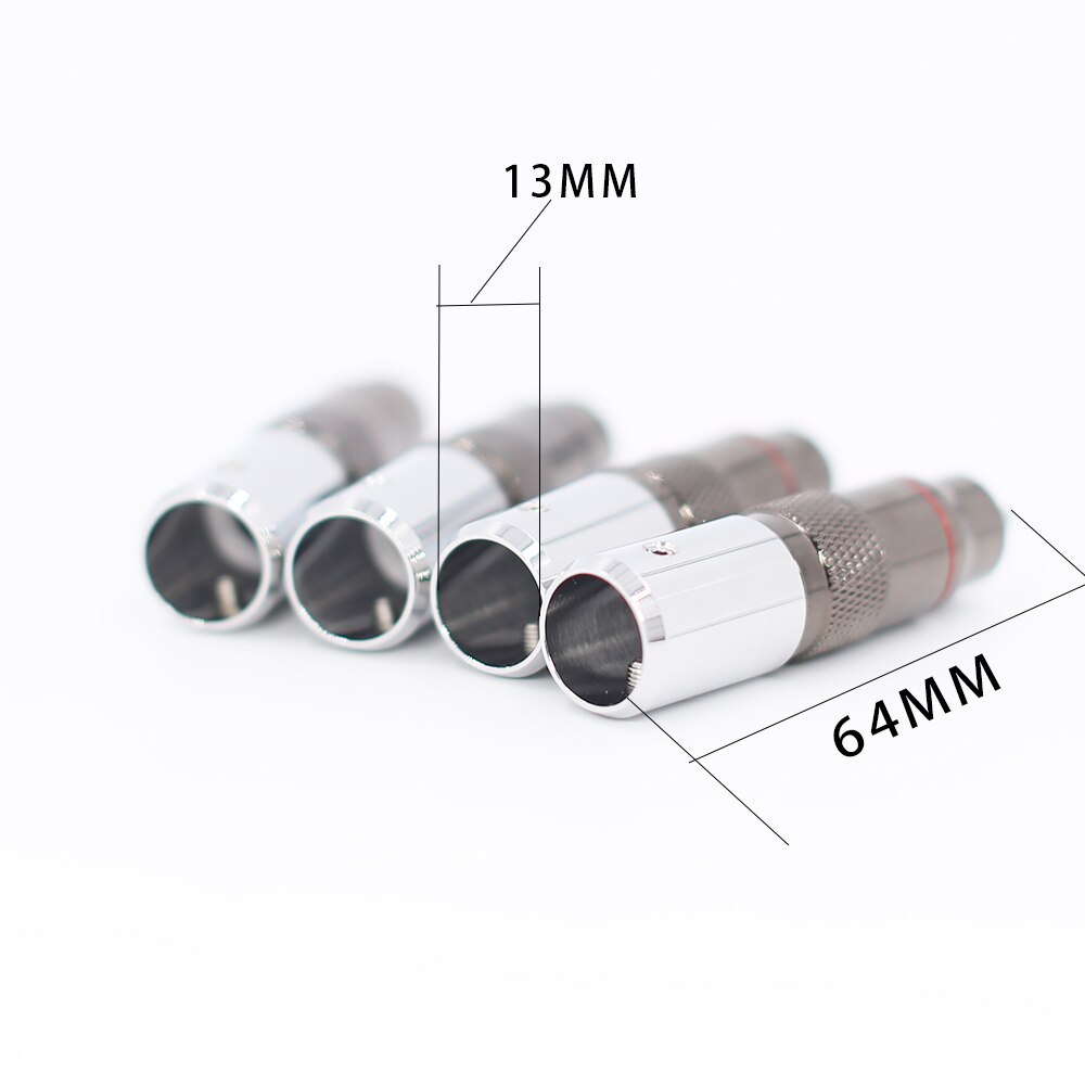 4pcs Hi-End Rhodium plated unsolder RCA terminal HIFI DIY Brass Plating Rhodium Audio Video Connectors