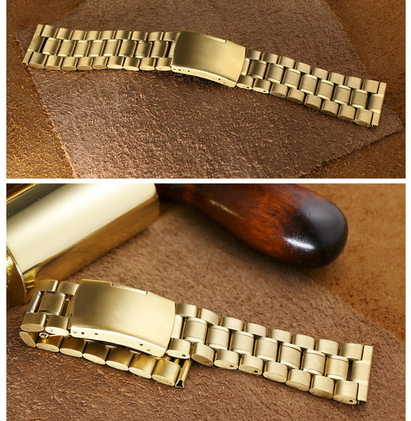 12 14 16 18 19 20 21 22 24mm correa de reloj de extremo curvo de acero inoxidable sólido de accesorios de pulsera con herramienta