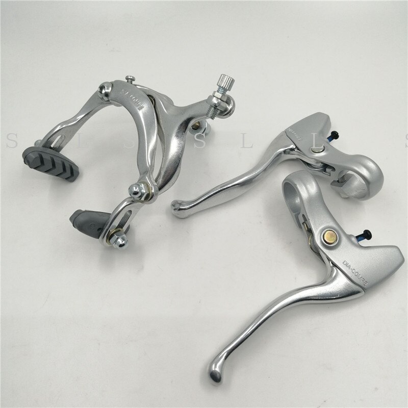 Sykkel aluminiumslegering bremsehendel og c-tykkelse med pads 61-69mm sammenleggbar sykkel urban sykkelrullebrems dia-compe japan