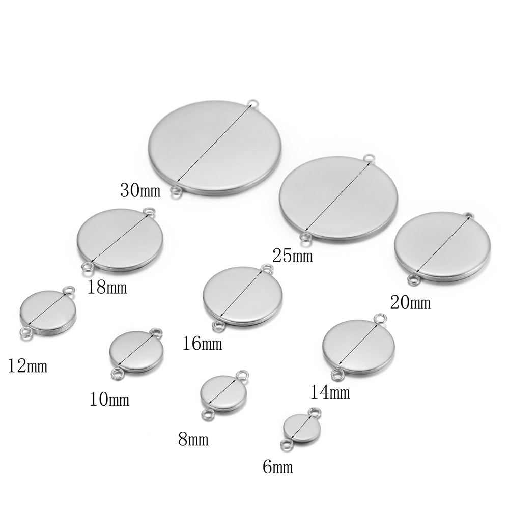 Configuración de Base de camafeo de cabujón de acero inoxidable, 6, 8, 10, 12, 14, 16, 18, 20, 25, 30mm, bandeja colgante para collar, pulsera, fabricación de joyas Diy: 30 mm / Verde