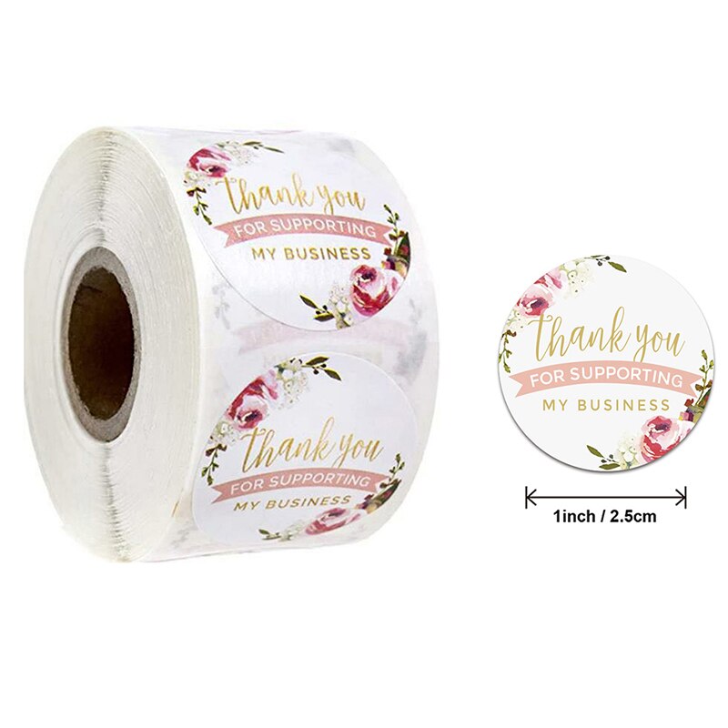 Pegatinas adhesivas con letras "Thank You'', 500 Uds., pegatinas de sellado para su pedido y pegatinas hechas a mano de 1 pulgada: A13
