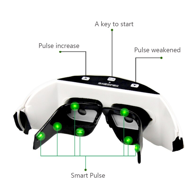 Optik 3D Auge Massagegerät Wiederherstellung Myopie Gläser ems Akupressur Auge Pflege Kopf Massage Drei monate zu wiederherstellung 120 grad Vision